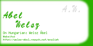 abel welsz business card