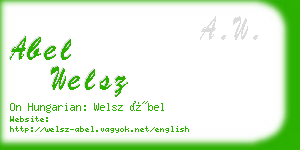 abel welsz business card